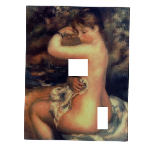 After the Bath 1888 Pierre Auguste Renoir Art Demo Print 3.5"x4.5" Lenticular 3D - Picture 1 of 2
